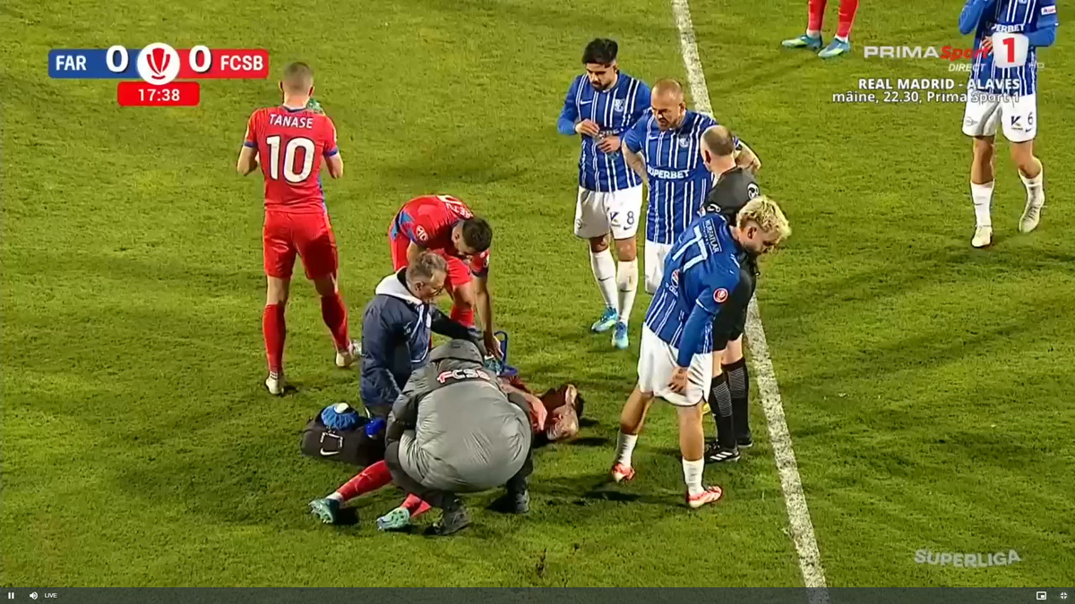 David Miculescu s-a accidentat în Farul - FCSB