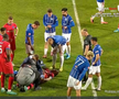 David Miculescu s-a accidentat în Farul - FCSB // FOTO: captură Prima Sport