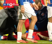 David Miculescu s-a accidentat în Farul - FCSB // FOTO: captură Prima Sport