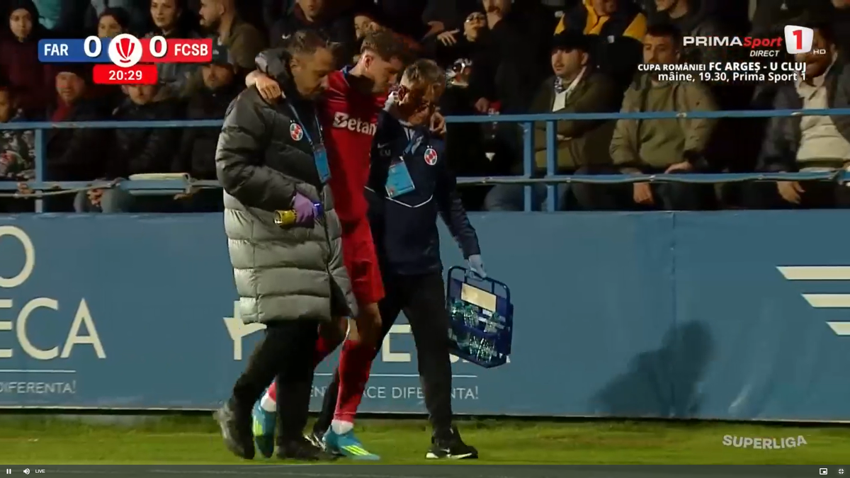 David Miculescu s-a accidentat în Farul - FCSB