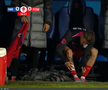 David Miculescu s-a accidentat în Farul - FCSB // FOTO: captură Prima Sport