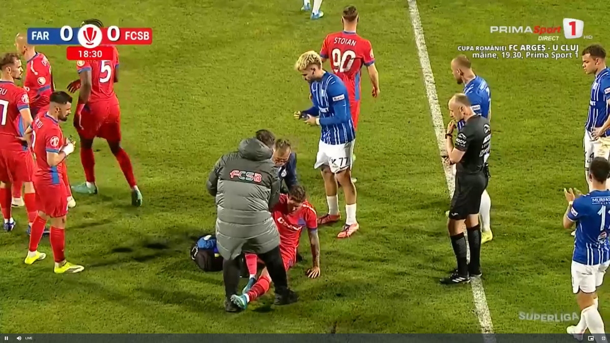 David Miculescu s-a accidentat în Farul - FCSB