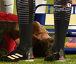 David Miculescu s-a accidentat în Farul - FCSB // FOTO: captură Prima Sport