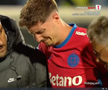 David Miculescu s-a accidentat în Farul - FCSB // FOTO: captură Prima Sport