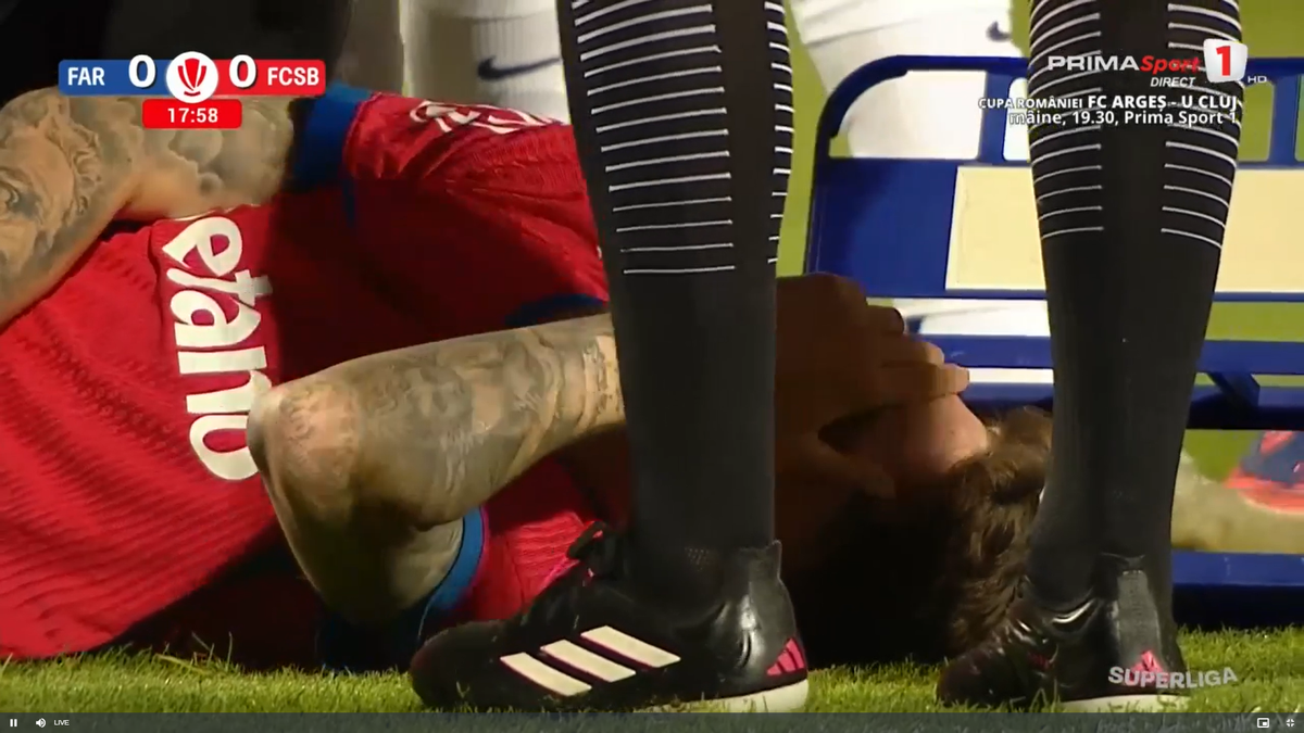 David Miculescu s-a accidentat în Farul - FCSB