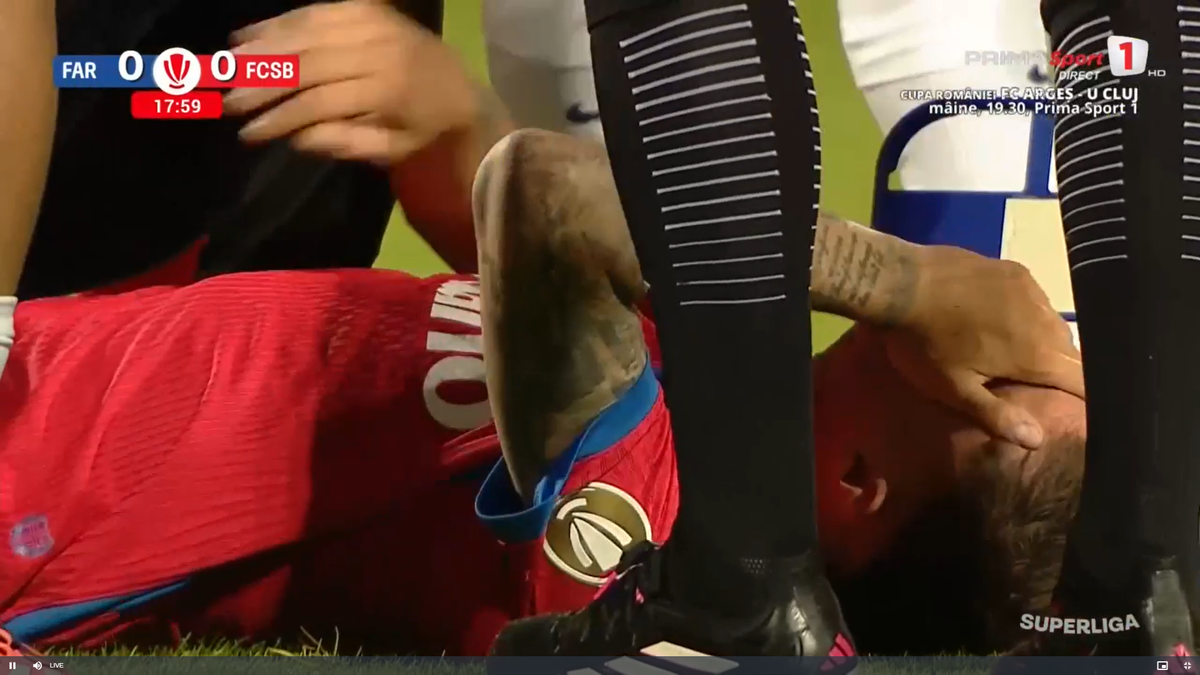 David Miculescu s-a accidentat în Farul - FCSB