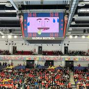Video educativ difuzat pe cubul TeraPlast Arena, înainte și la pauza meciului Gloria Bistrița - Brest