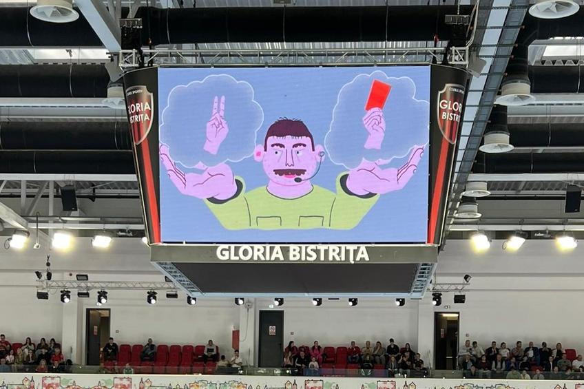 Video-uri educative în TeraPlast Arena din Bistrița/Foto: David Istrate (GSP.ro)