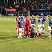 David Miculescu s-a accidentat în Farul - FCSB // FOTO: Ionuț Coman (GSP.ro)