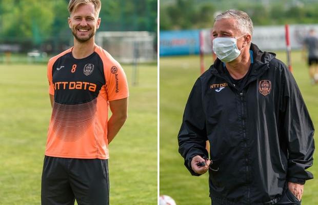 FOTO CFR Cluj a reluat pregătirile! Dan Petrescu, singurul cu mască la antrenament