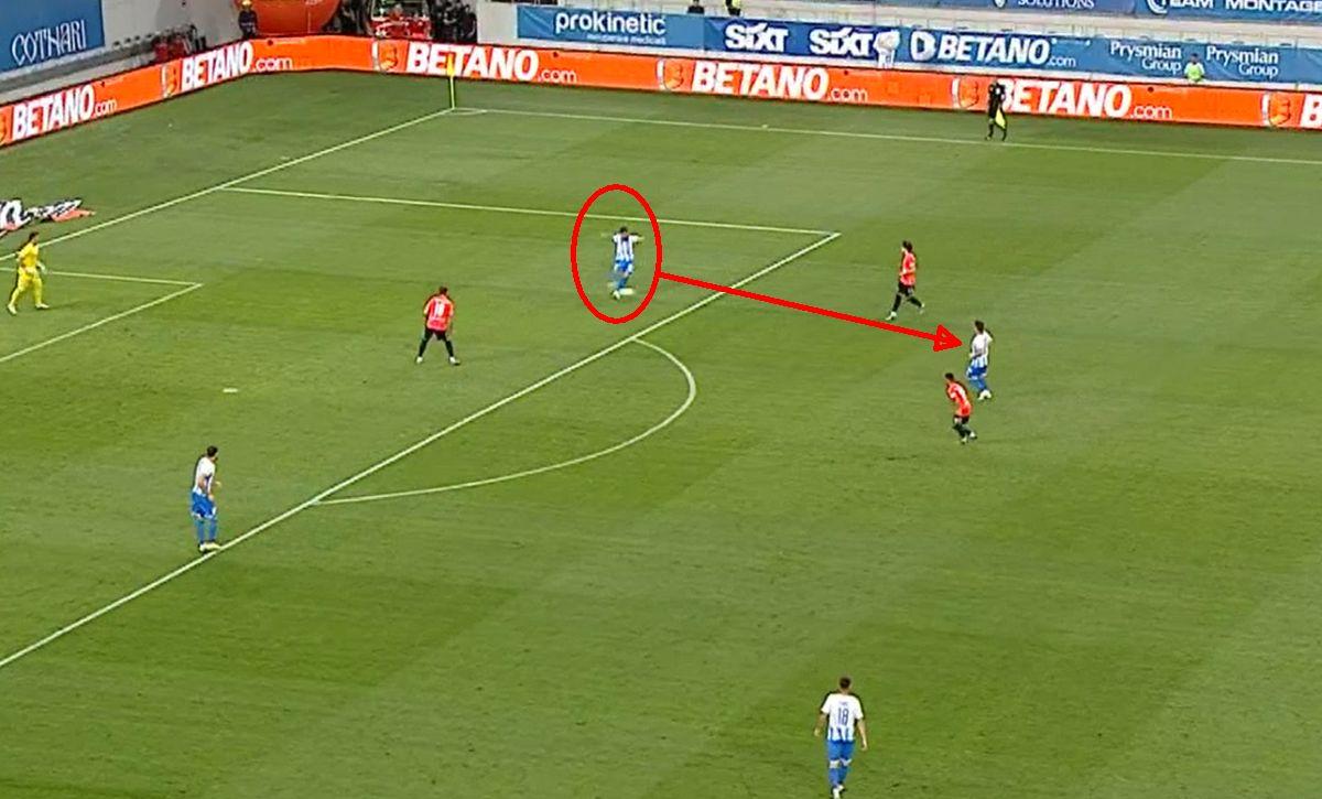 Gafă în CSU Craiova - Farul / FOTO: Capturi @Orange Sport 1
