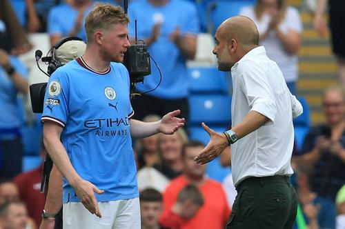 Kevin de Bruyne și Pep Guardiola la Manchester City