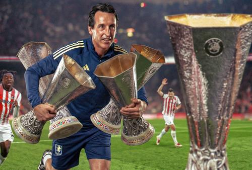 Unai Emery, cel mai titrat tehnician din Europa League // foto: X @433