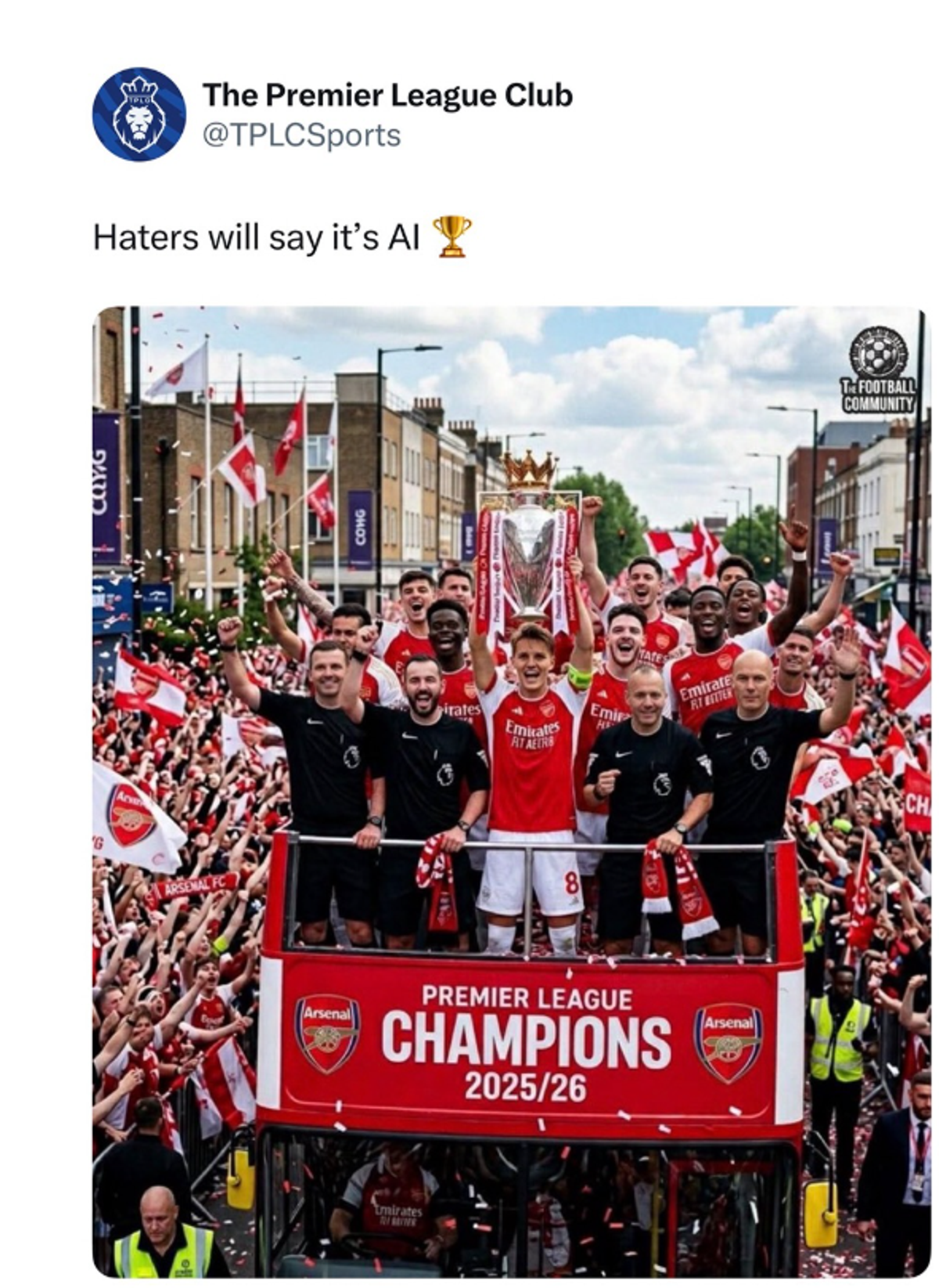 Cele mai tari meme-uri după ce Arsenal a câștigat titlul în Premier League la distanță de 22 de ani: „Gabriel Martinelli este mai bun decât Cristiano Ronaldo a fost vreodată”
