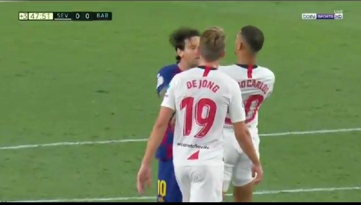 Sevilla - Barcelona 0-0 » Leo Messi și-a pierdut cumpătul pe teren și a îmbrâncit un adversar