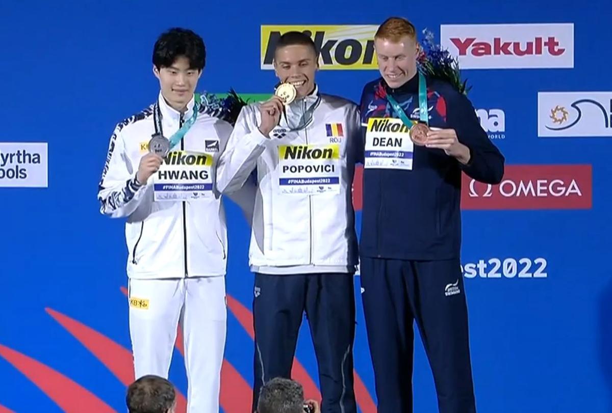 David Popovici e REGELE ABSOLUT al natației: campion mondial în proba de 200 de metri liber! Al 4-lea timp din ISTORIE