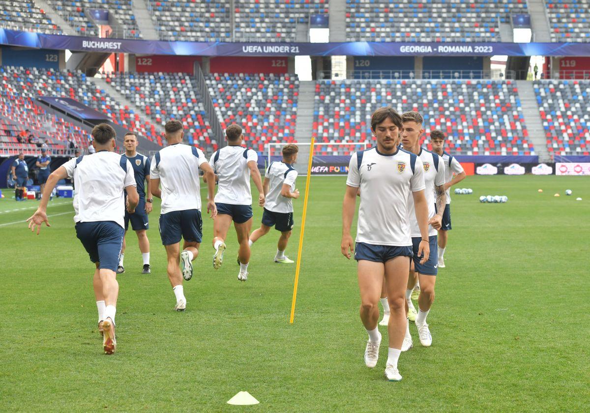 Antrenament România U21 înaintea meciului cu Spania U21
