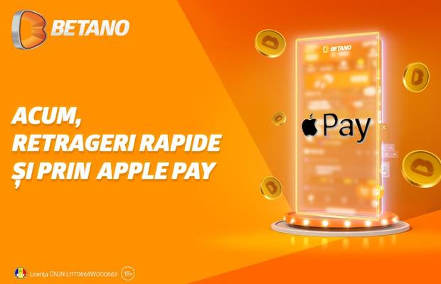 Pe Betano poți retrage câștigurile tale prin Apple Pay