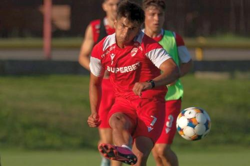 Alexandru Musi la antrenamentul lui Dinamo / Foto: Instagram