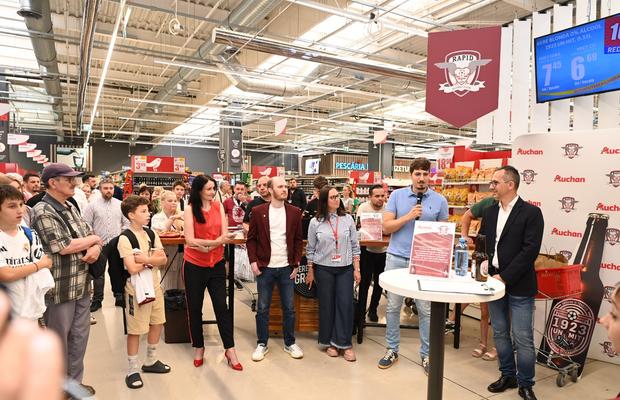 Noua bere a FC Rapid, disponibilă în premieră în rețeaua Auchan