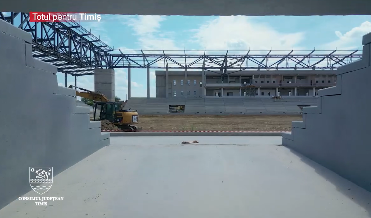 Stadiul lucrărilor la Stadionul Eroii Timișoarei - aprilie 2026