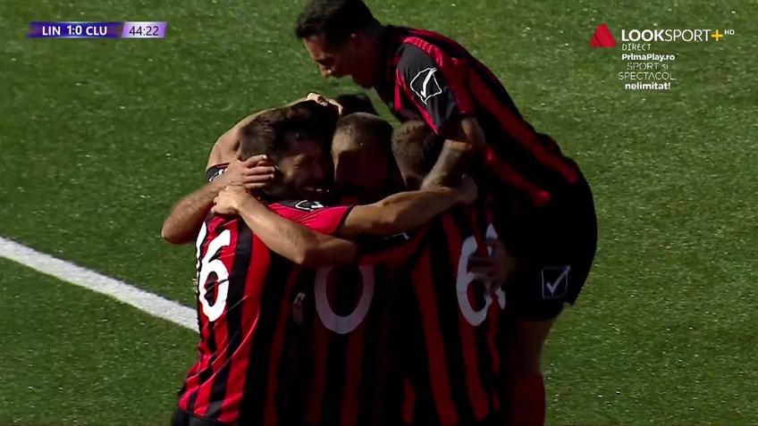 CFR Cluj a primit gol în Gibraltar, în prima repriză a disputei cu Lincoln Red Imps, din turul 2 preliminar al Ligii Campionilor, după o fază încântătoare.