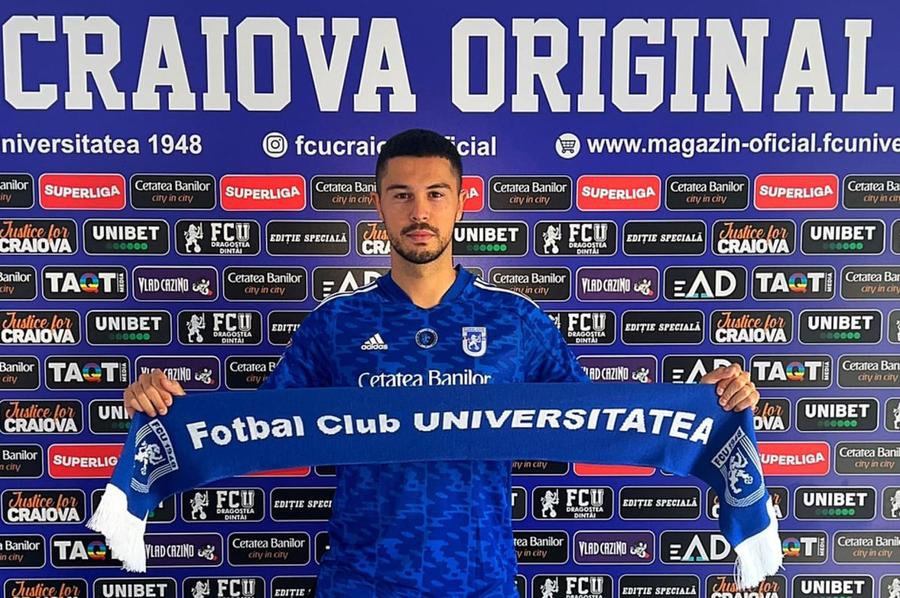 sursă foto: Facebook @ Fotbal Club Universitatea 1948 Fostul golgheter și campion al României a semnat cu FCU Craiova