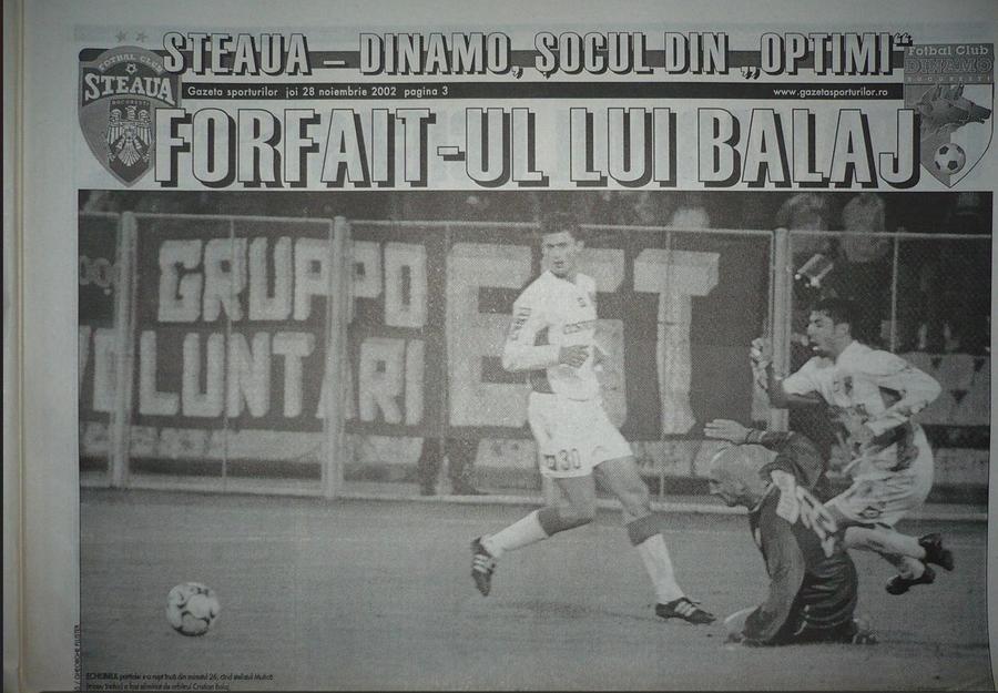 Stelistul Mutică a fost eliminat încă din minutul 26 de Cristi Balaj, actualul președinte de la CFR Cluj 5 lucruri inedite după ce Dinamo și-a aflat programul din Liga 2: primul derby cu Steaua după 20 de ani + dueluri cu „dragonii” și „călăreții roșii”