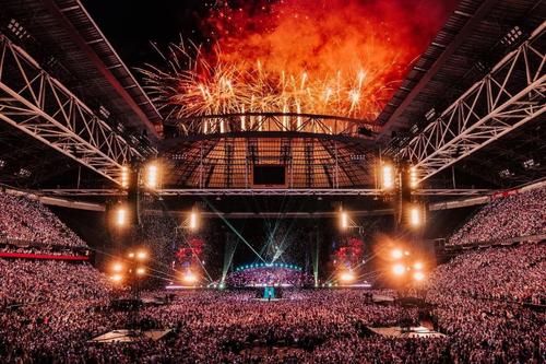 Imagine de la concertul susținut de Coldplay la Amsterdam
