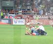 Albion Rrahmani a ieșit accidentat în Rapid - CFR Cluj 2-2. Foto: Ionuț Iordache (GSP)