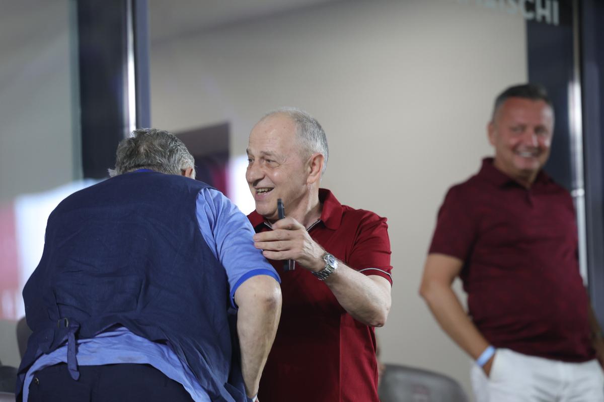 Gino Iorgulescu și Mircea Geoană, la Rapid - CFR Cluj