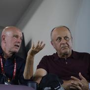 Mauro Pederzoli și Dan Șucu, în pauza meciului Rapid - CFR Cluj/ FOTO: Ionuț Iordache (GSP)