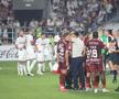 Tobias Christensen și Alex Dobre au intrat în conflict în meciul dintre Rapid și CFR Cluj. Foto: Ionuț Iordache GSP