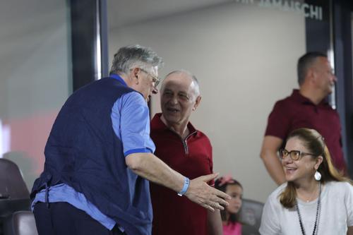 Gino Iorgulescu, alături de Mircea Geoană la Rapid - CFR Cluj/ foto: Ionuț Iordache (GSP)
