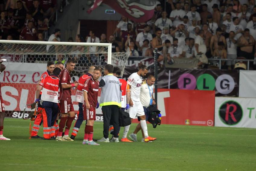Postolachi, accidentat. Imagini de meci de la Rapid - CFR Cluj/ foto: Ionuț Iordache (GSP)