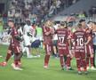 Tobias Christensen și Alex Dobre au intrat în conflict în meciul dintre Rapid și CFR Cluj. Foto: Ionuț Iordache GSP