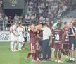 Tobias Christensen și Alex Dobre au intrat în conflict în meciul dintre Rapid și CFR Cluj. Foto: Ionuț Iordache GSP