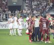 Tobias Christensen și Alex Dobre au intrat în conflict în meciul dintre Rapid și CFR Cluj. Foto: Ionuț Iordache GSP