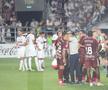 Tobias Christensen și Alex Dobre au intrat în conflict în meciul dintre Rapid și CFR Cluj. Foto: Ionuț Iordache GSP