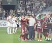 Tobias Christensen și Alex Dobre au intrat în conflict în meciul dintre Rapid și CFR Cluj. Foto: Ionuț Iordache GSP