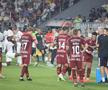 Tobias Christensen și Alex Dobre au intrat în conflict în meciul dintre Rapid și CFR Cluj. Foto: Ionuț Iordache GSP