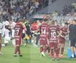 Tobias Christensen și Alex Dobre au intrat în conflict în meciul dintre Rapid și CFR Cluj. Foto: Ionuț Iordache GSP