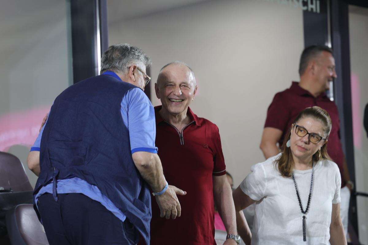 Gino Iorgulescu și Mircea Geoană, la Rapid - CFR Cluj