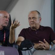 Mauro Pederzoli și Dan Șucu, în pauza meciului Rapid - CFR Cluj/ FOTO: Ionuț Iordache (GSP)