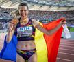 Alina Rotaru-Kottmann sărbătorind cu medalia și tricolorul Foto Imago