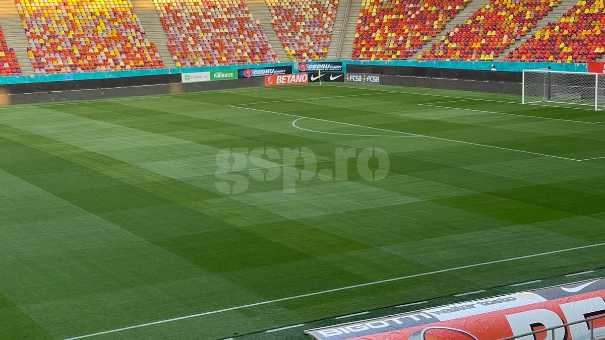 Gazon Arena Națională înainte de FCSB - Poli Iași