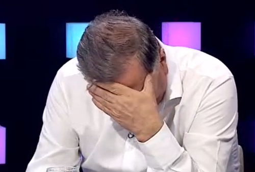 Reacția lui Ion Crăciunescu la faultul lui Olaru/ captură Digi Sport