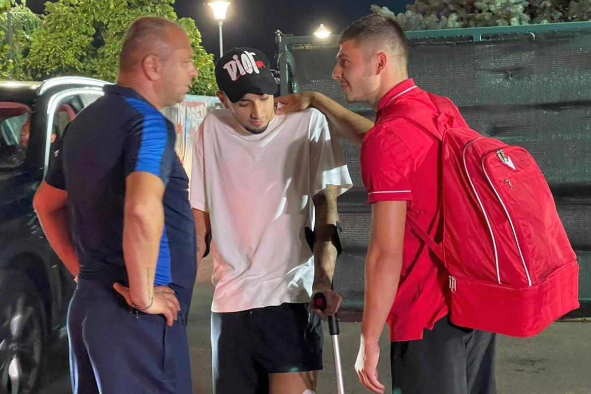 George Merloi după operația suferită în Italia
