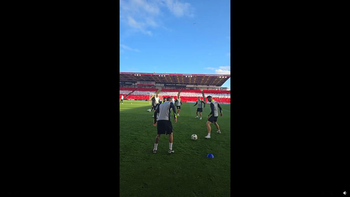 FCSB s-a antrenat pe Pittodrie Stadium, cu scenografia celor de la Aberdeen pregătită