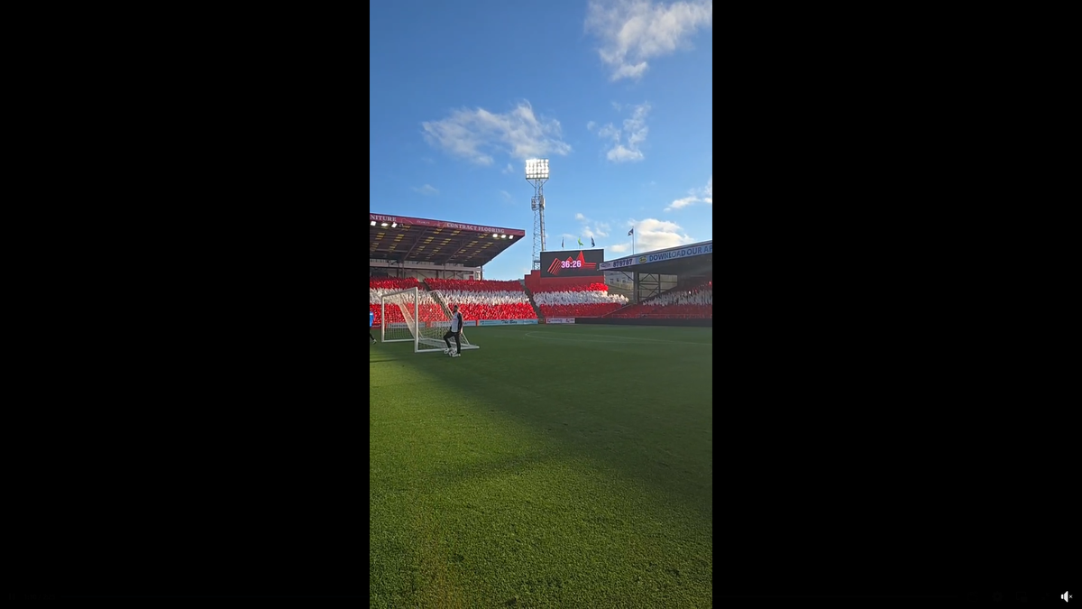 FCSB s-a antrenat pe Pittodrie Stadium, cu scenografia celor de la Aberdeen pregătită